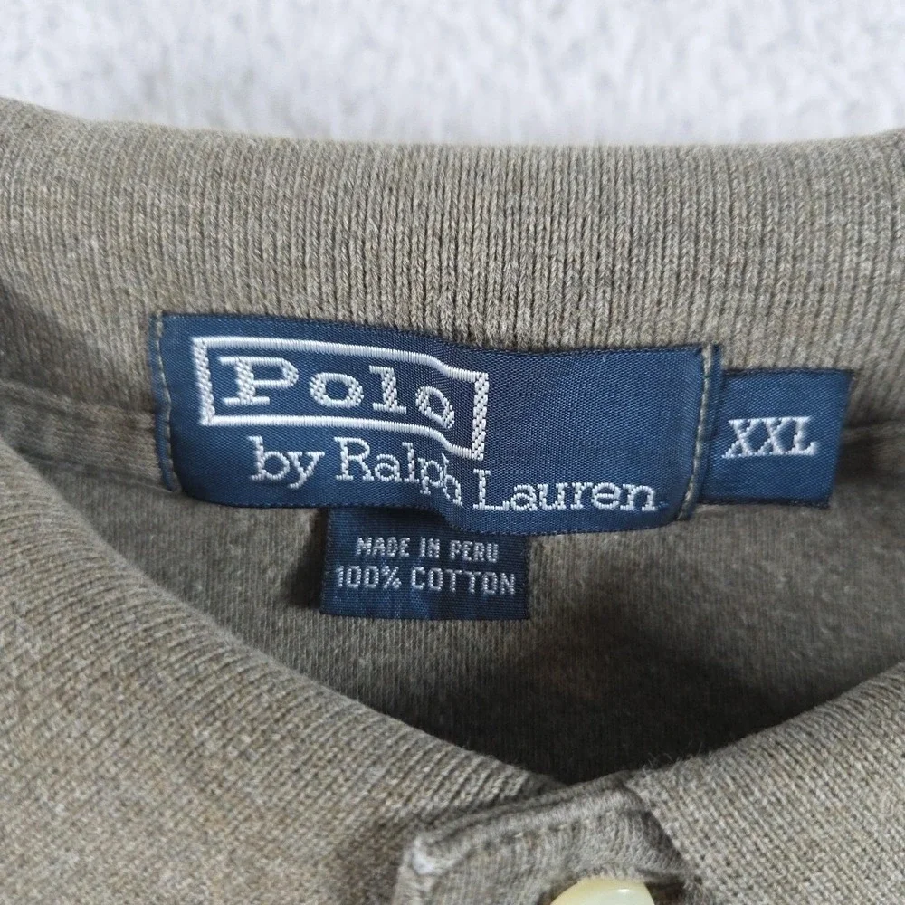 VTG Ralph‎ Lauren Polo Shirt Mens Size 2XL Green Golf Casual Preppy Rugby Pony
